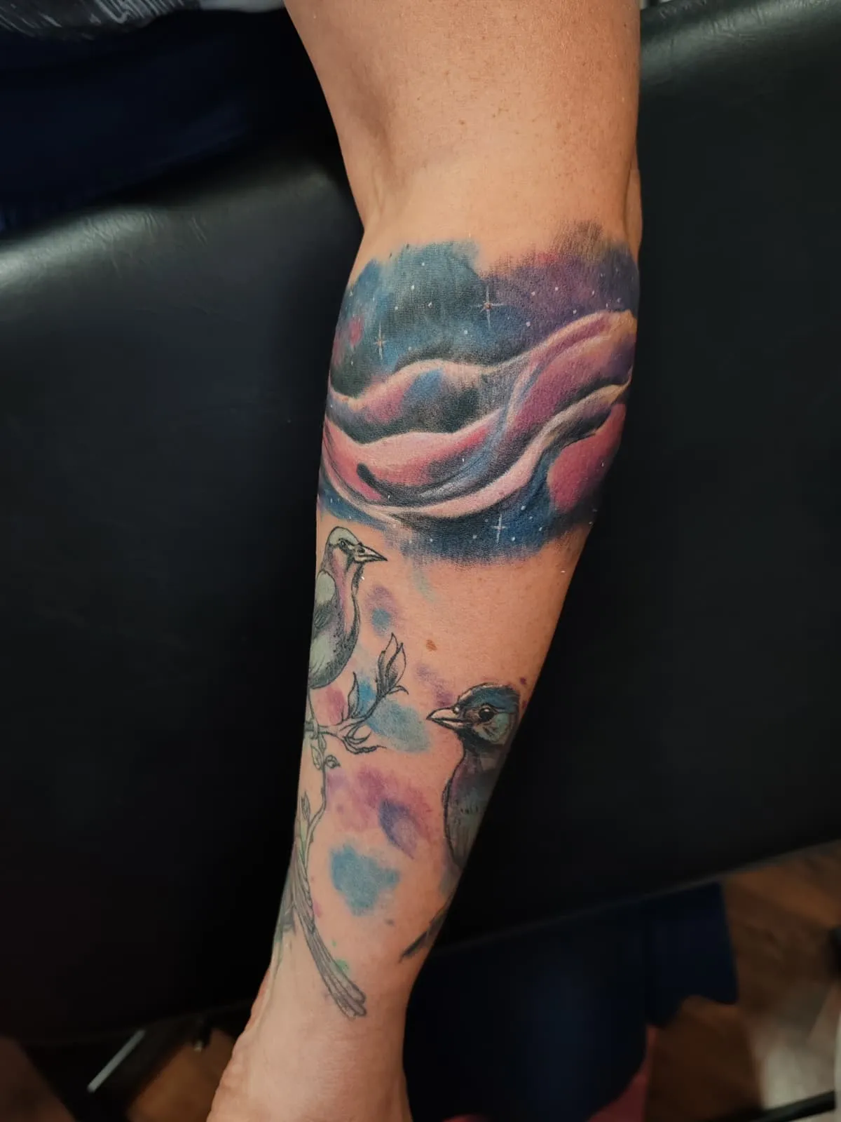 Něžné barevné tetování